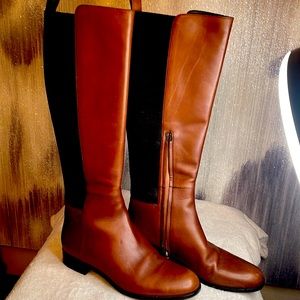 Gucci brown leather riding boots